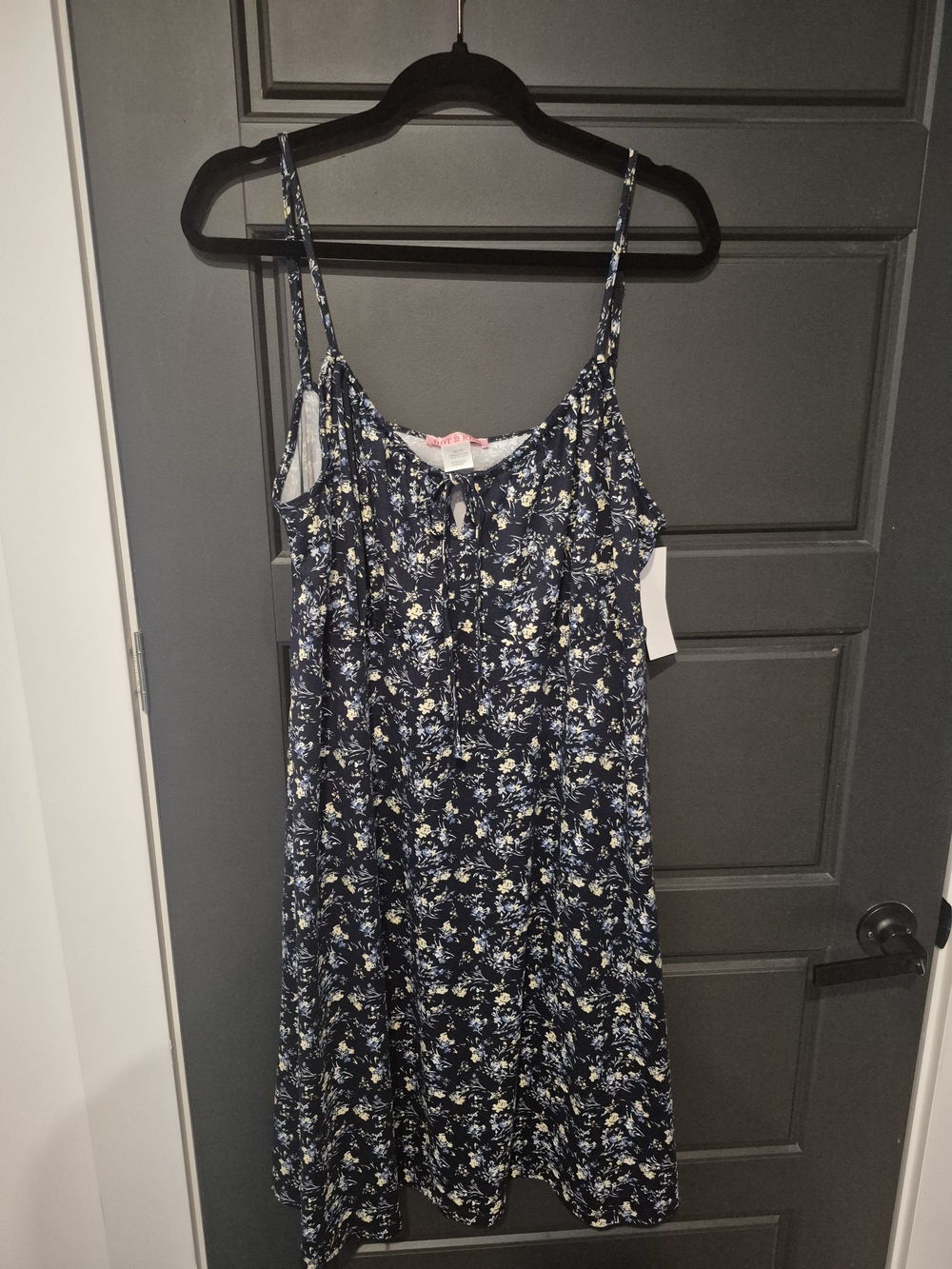 Hot Kiss Navy Floral Slip Dress
